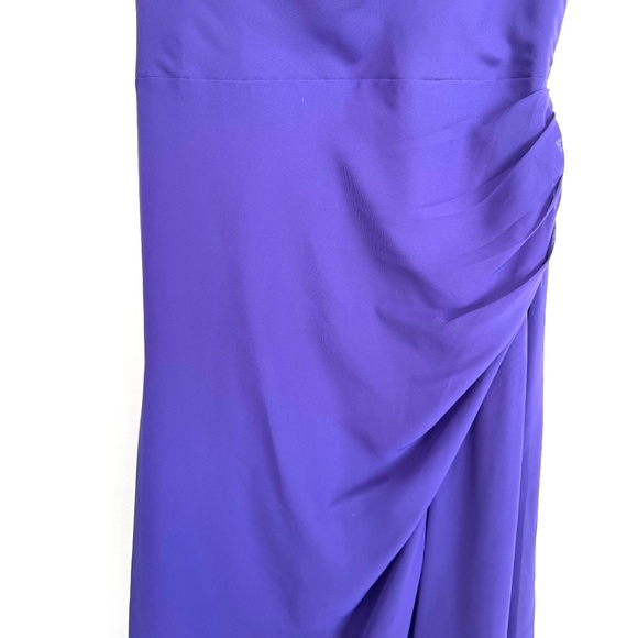 NWT JJs House Purple A-line Cowlneck Floor-length Formal Dress w Slit Size 14 - Picture 7 of 12